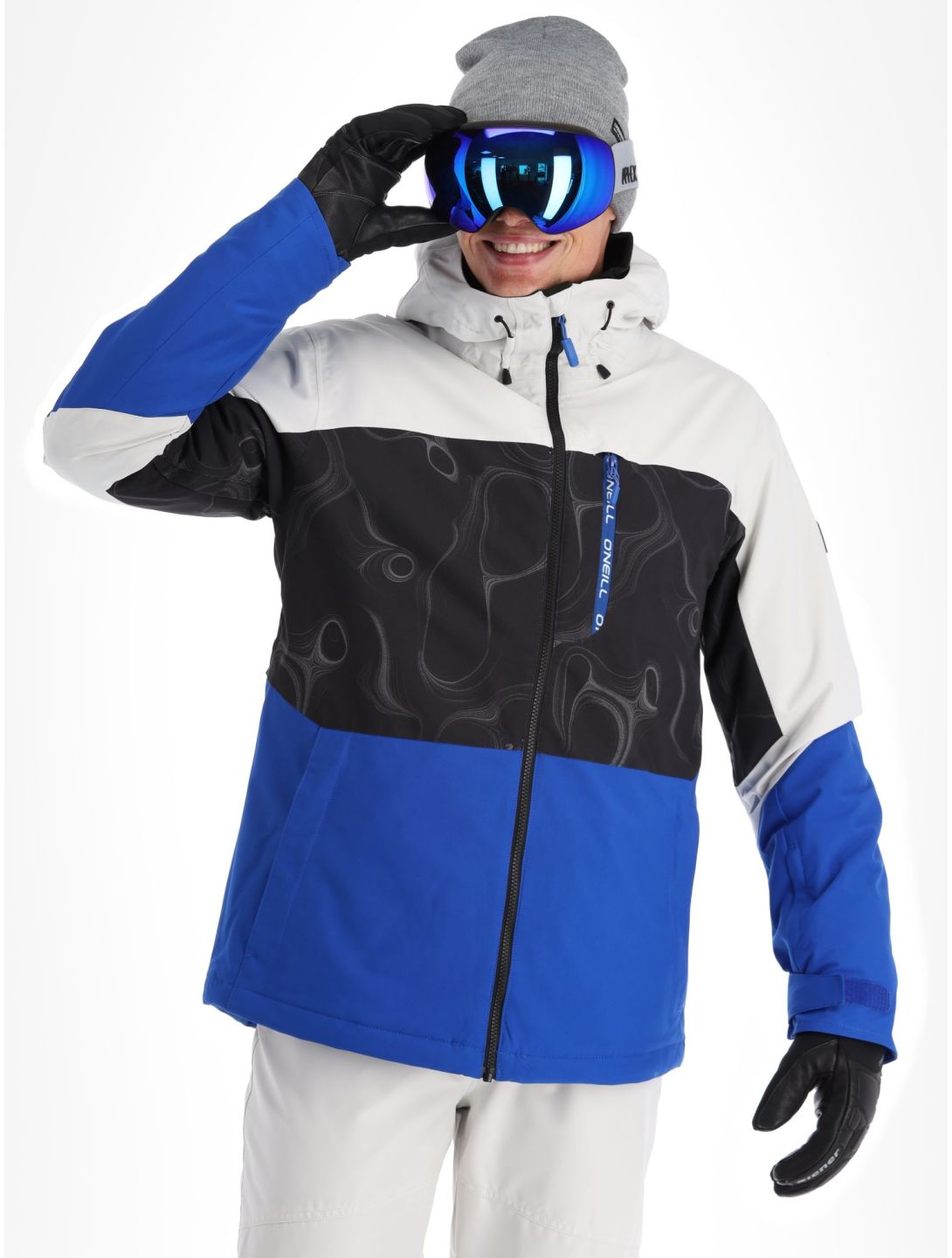 O'Neill, Carbonite chaqueta de esquí hombres Black Coding azul, blanco, negro 