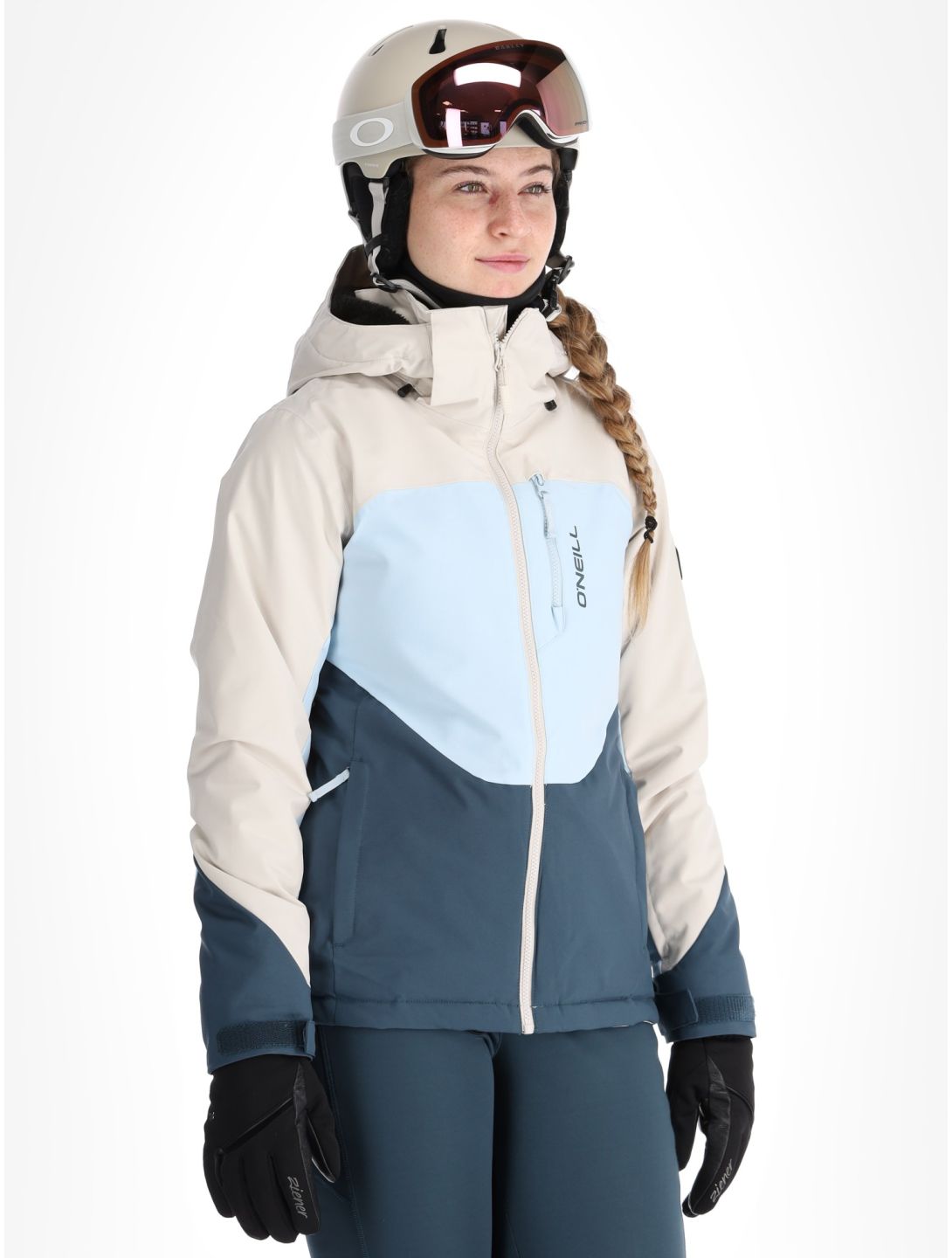 O'Neill, Carbonite Snow chaqueta de esquí mujeres Atmosphere Colour Block azul, blanco 