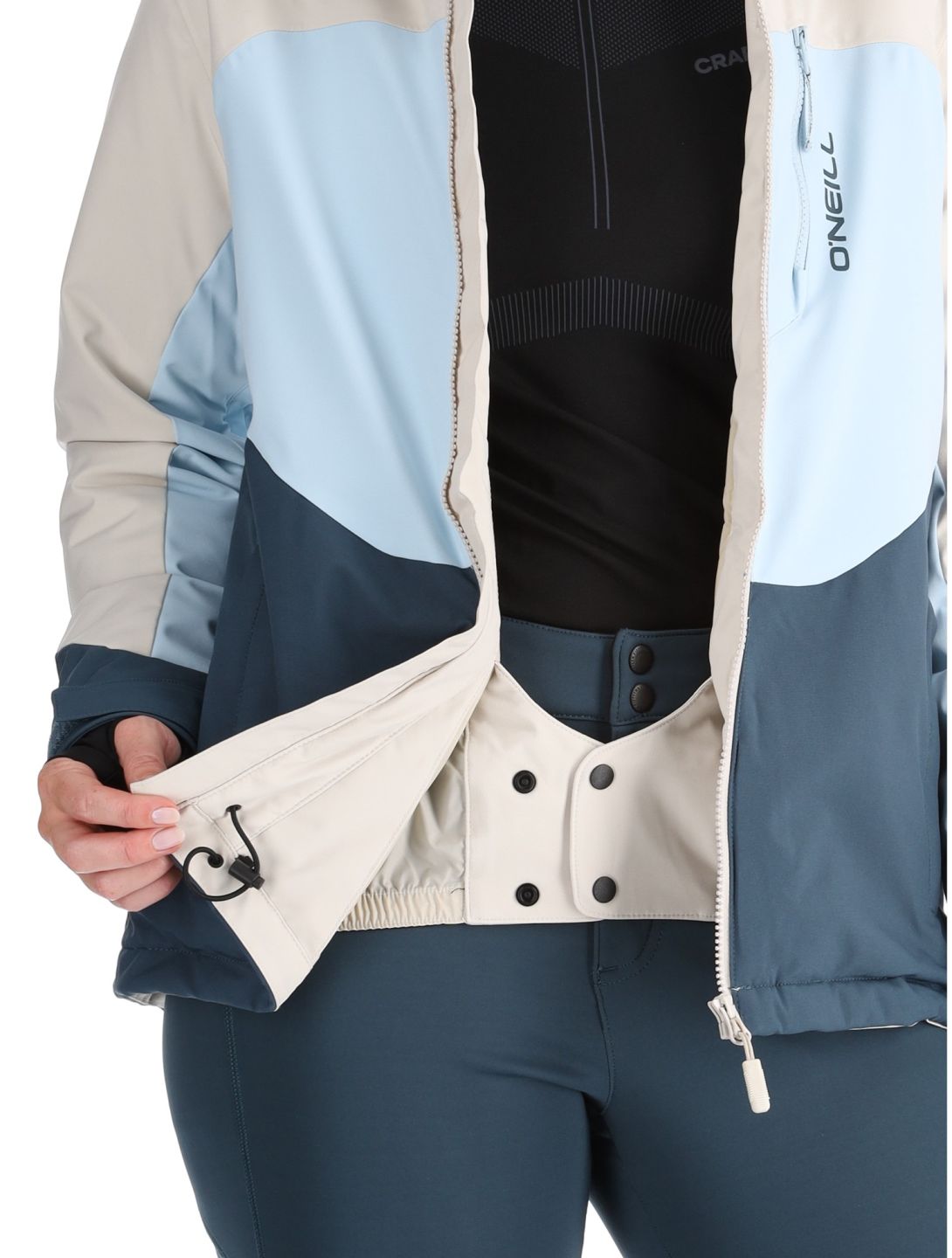 O'Neill, Carbonite Snow chaqueta de esquí mujeres Atmosphere Colour Block azul, blanco 