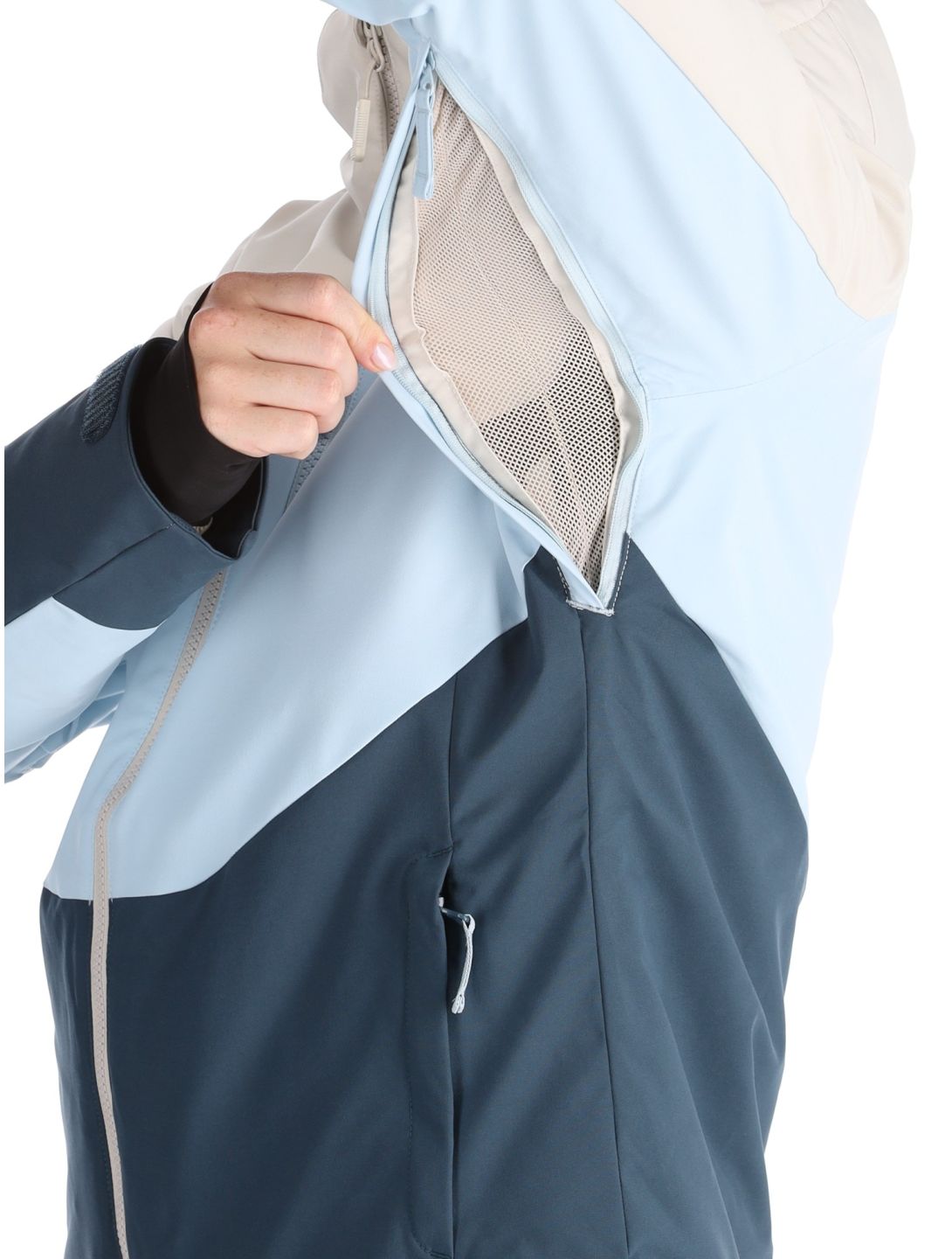 O'Neill, Carbonite Snow chaqueta de esquí mujeres Atmosphere Colour Block azul, blanco 