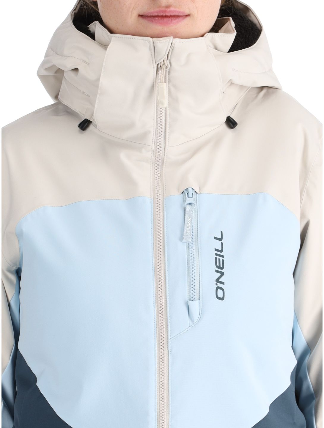 O'Neill, Carbonite Snow chaqueta de esquí mujeres Atmosphere Colour Block azul, blanco 