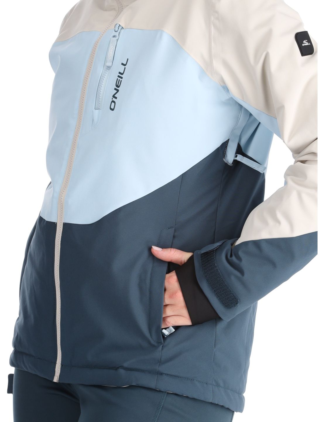 O'Neill, Carbonite Snow chaqueta de esquí mujeres Atmosphere Colour Block azul, blanco 