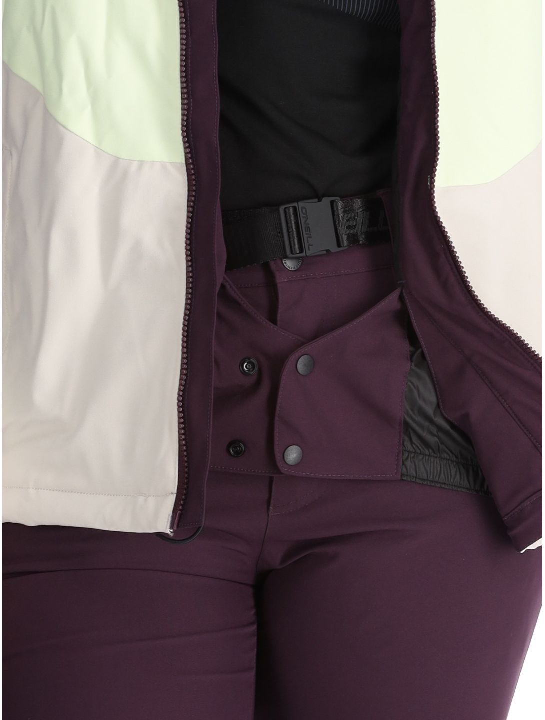 O'Neill, Carbonite Snow chaqueta de esquí mujeres Aubergine Colour Block blanco, púrpura 