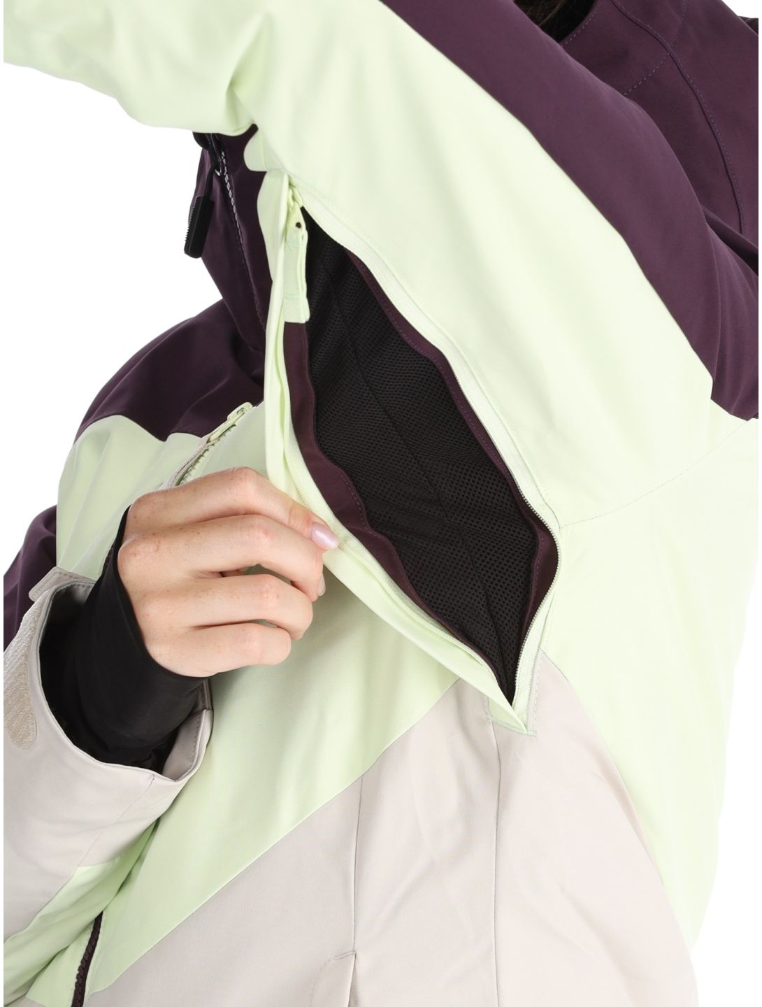 O'Neill, Carbonite Snow chaqueta de esquí mujeres Aubergine Colour Block blanco, púrpura 