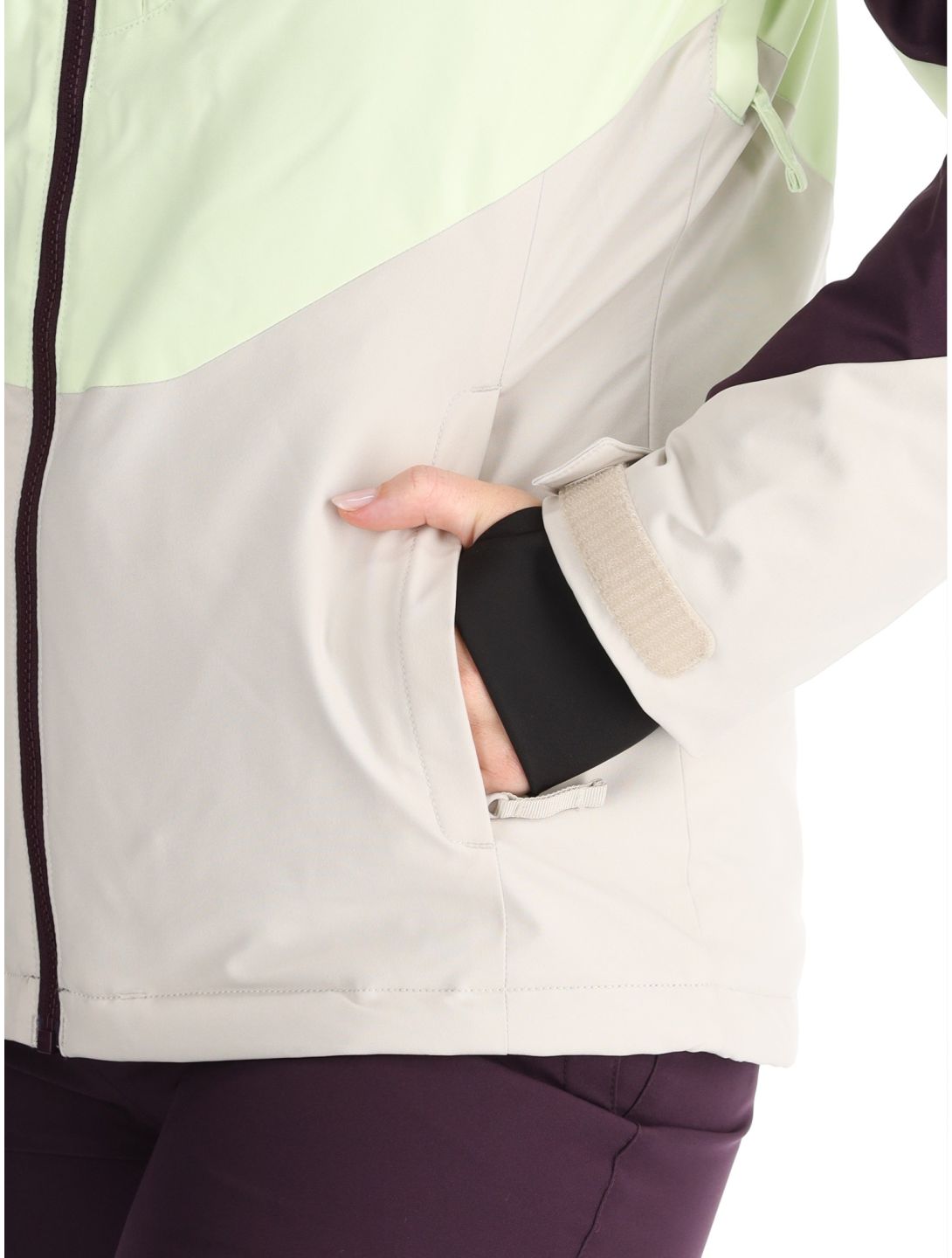 O'Neill, Carbonite Snow chaqueta de esquí mujeres Aubergine Colour Block blanco, púrpura 