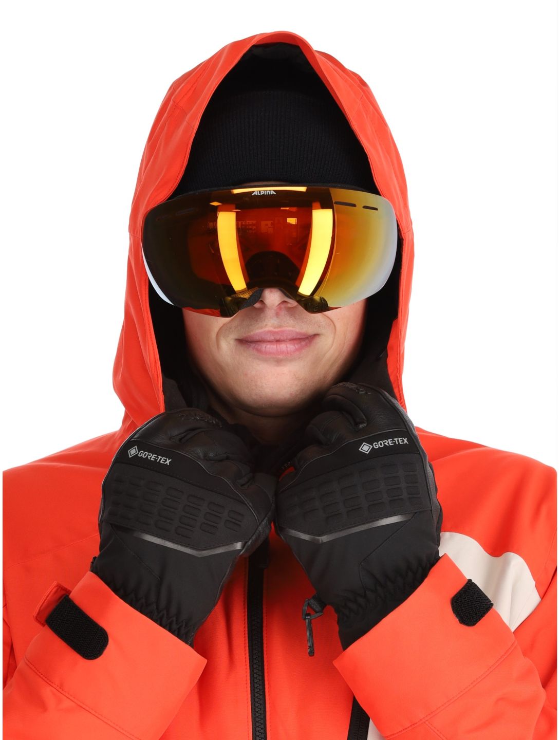 O'Neill, Hammer Block Snow chaqueta de esquí hombres Paprika Flame Colour Block blanco, naranja, negro 