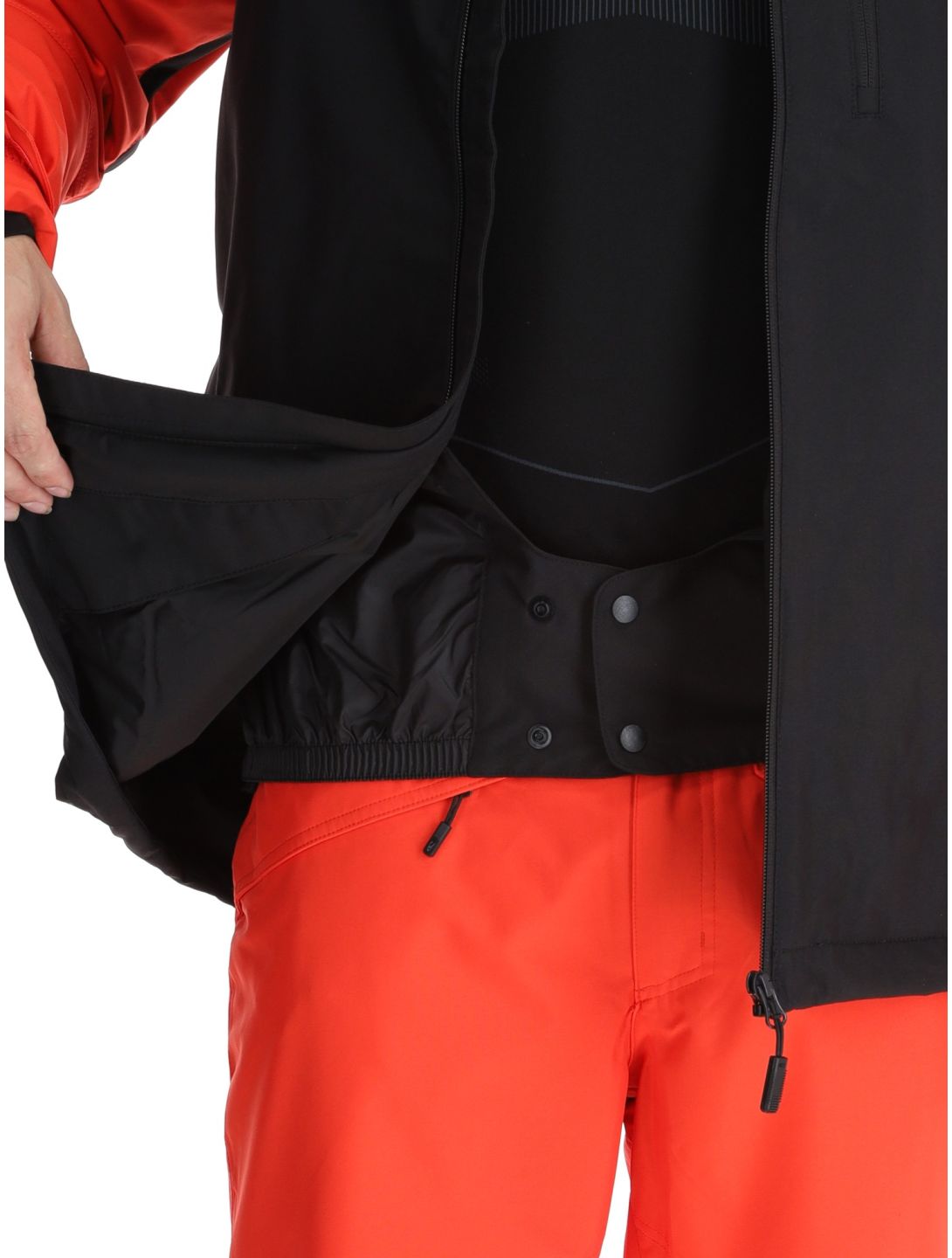 O'Neill, Hammer Plus Snow chaqueta de esquí hombres Black Out Colour Block naranja, negro 