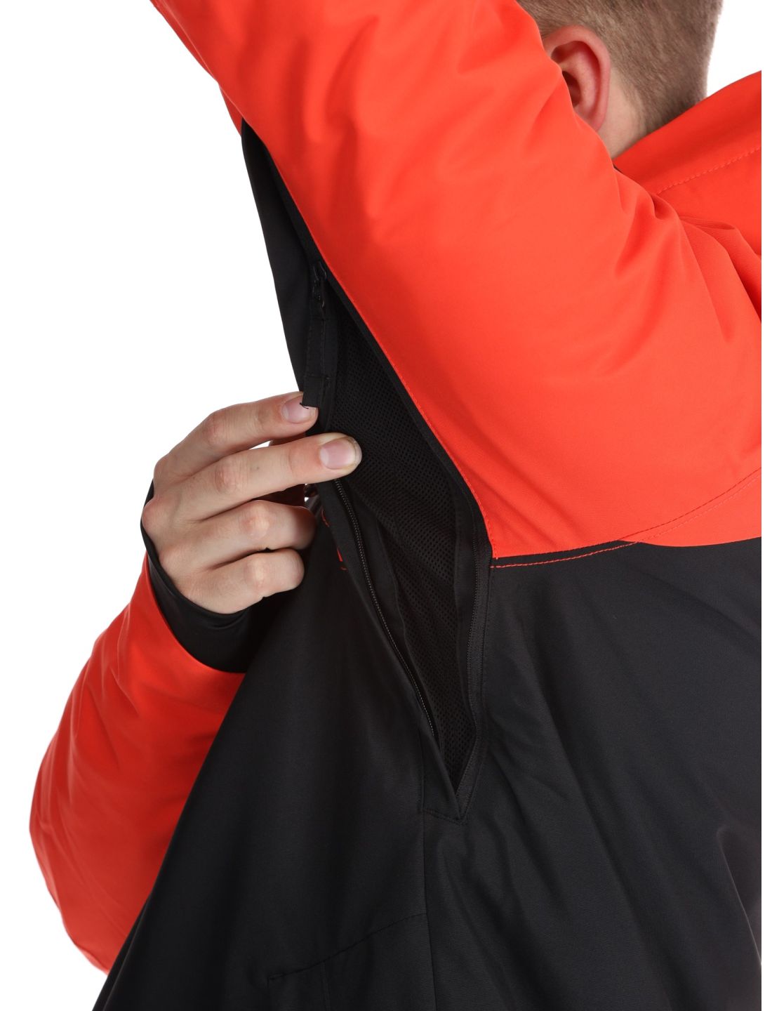 O'Neill, Hammer Plus Snow chaqueta de esquí hombres Black Out Colour Block naranja, negro 