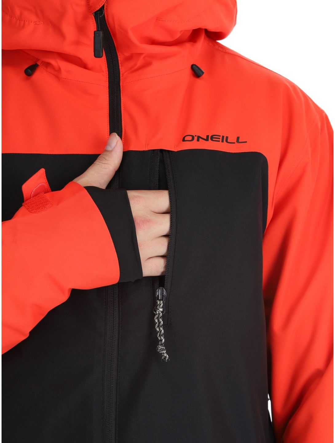 O'Neill, Hammer Plus Snow chaqueta de esquí hombres Black Out Colour Block naranja, negro 