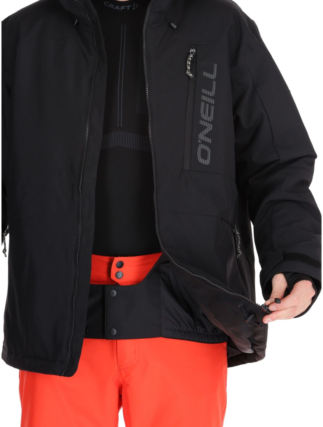 O'Neill, Hammer Snow chaqueta de esquí hombres Black Out negro 