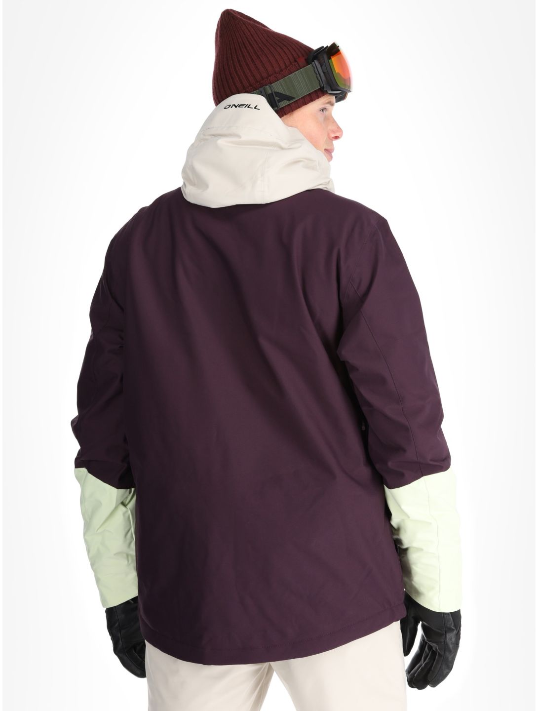 O'Neill, O'Riginals Hybrid chaqueta de esquí hombres Aubergine Colour Block amarillo, púrpura 