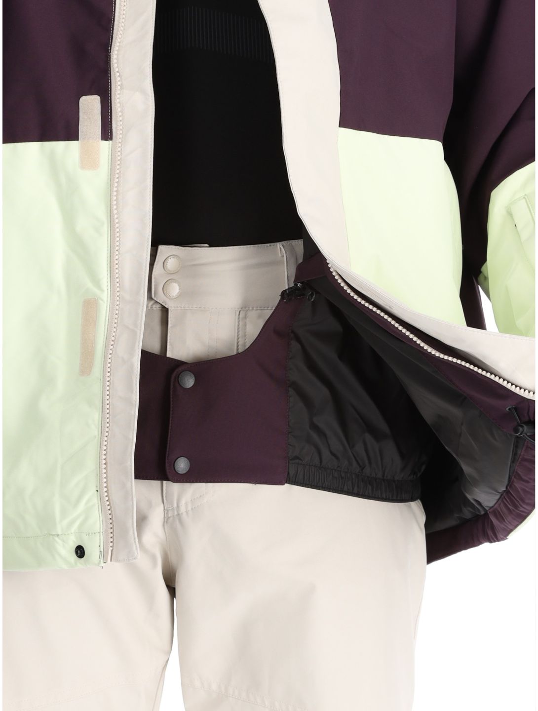 O'Neill, O'Riginals Hybrid chaqueta de esquí hombres Aubergine Colour Block amarillo, púrpura 