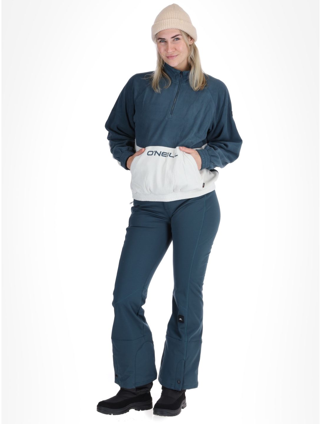 O'Neill, O'riginals Polartec 100HZ sudadera mujeres Alma Steel azul, blanco 