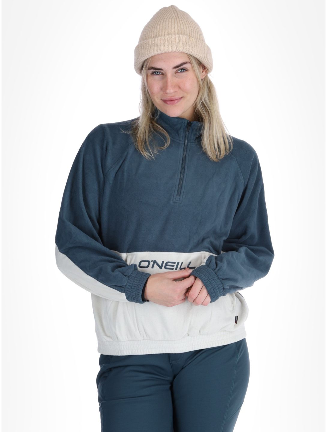 O'Neill, O'riginals Polartec 100HZ sudadera mujeres Alma Steel azul, blanco 