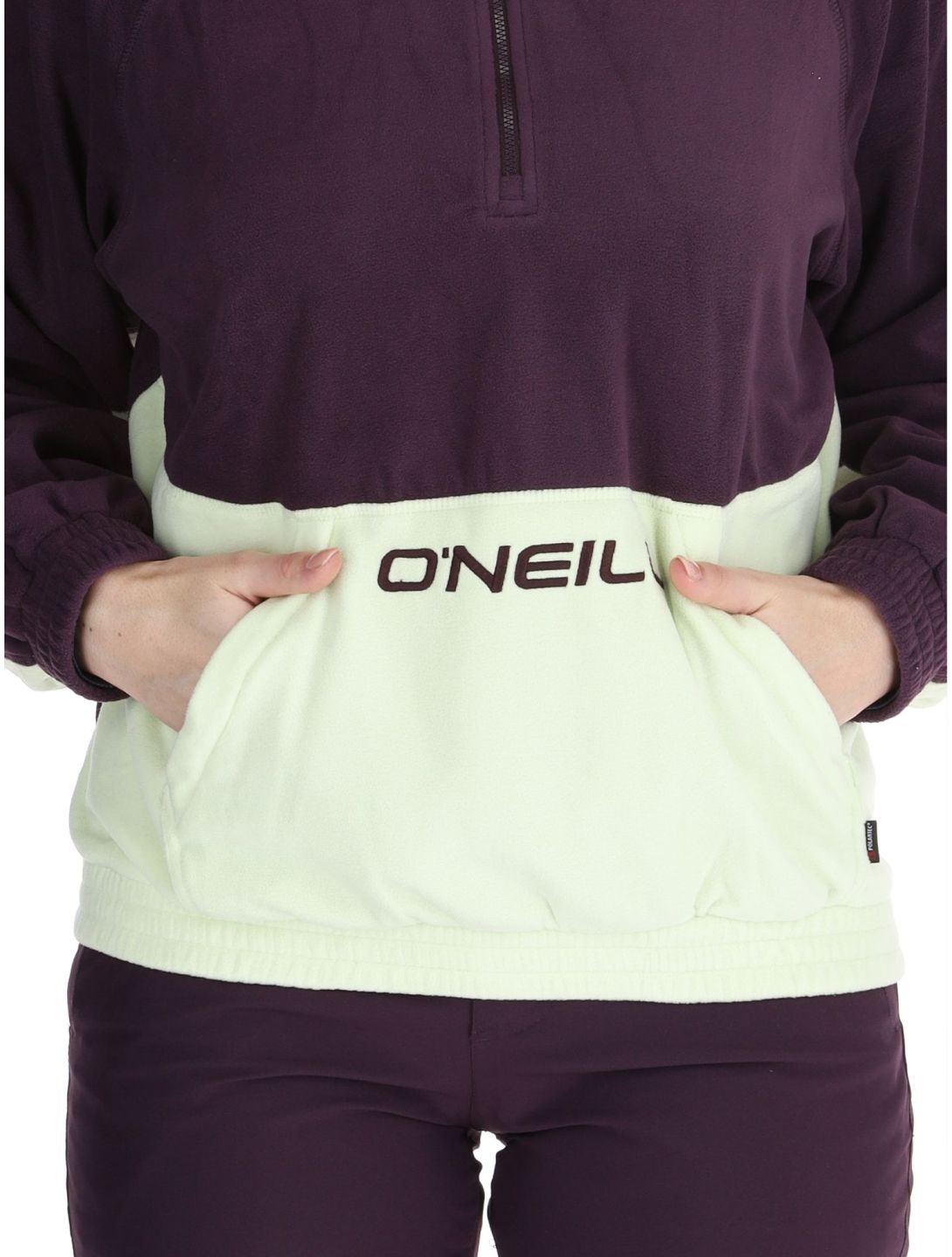 O'Neill, O'riginals Polartec 100HZ sudadera mujeres Aubergine Colour Block beige, púrpura 