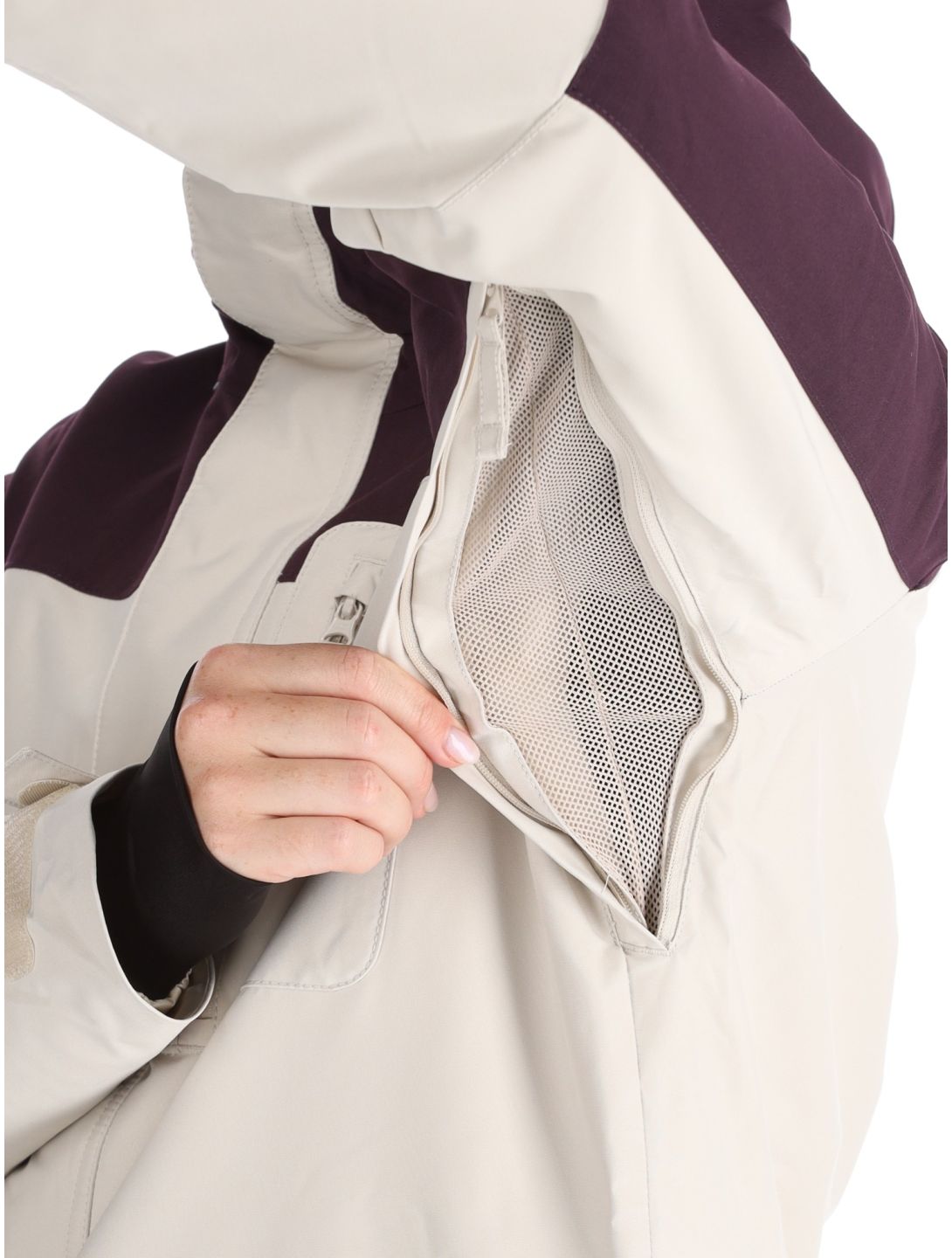 O'Neill, Utility Hybrid chaqueta de esquí mujeres Atmosphere Colour Block blanco, púrpura 