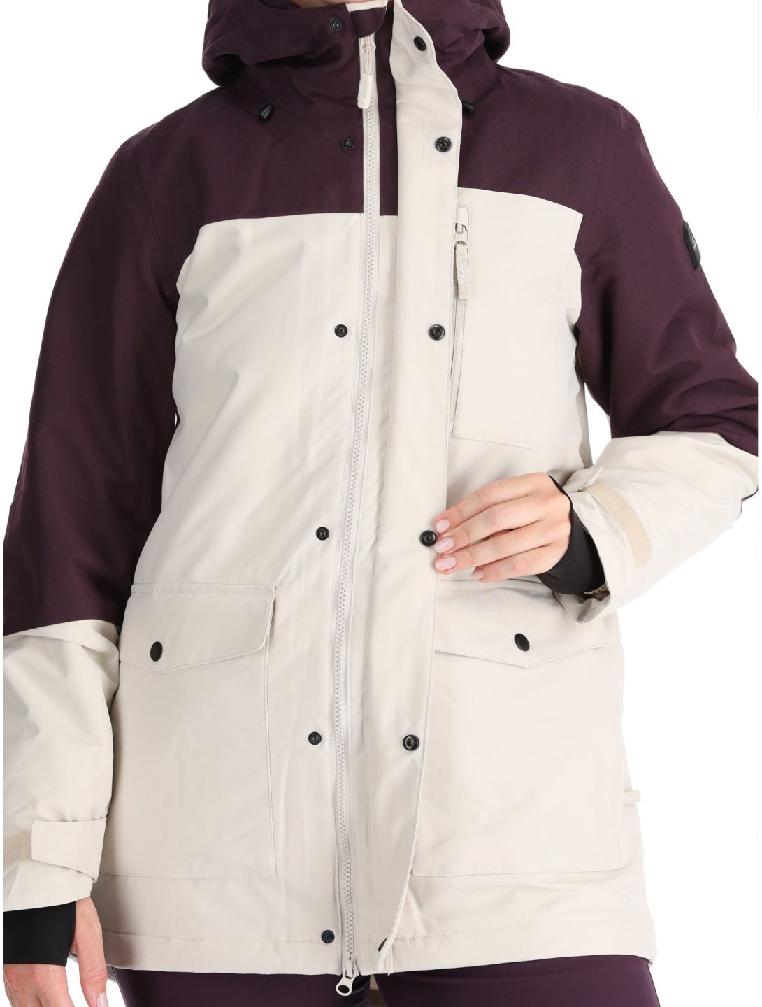 O'Neill, Utility Hybrid chaqueta de esquí mujeres Atmosphere Colour Block blanco, púrpura 