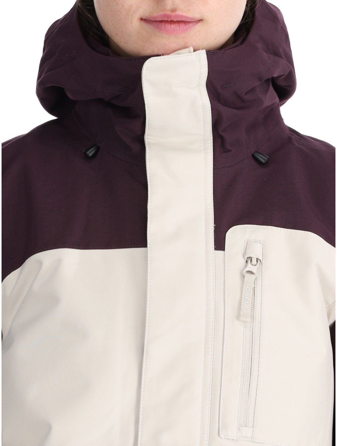 O'Neill, Utility Hybrid chaqueta de esquí mujeres Atmosphere Colour Block blanco, púrpura 