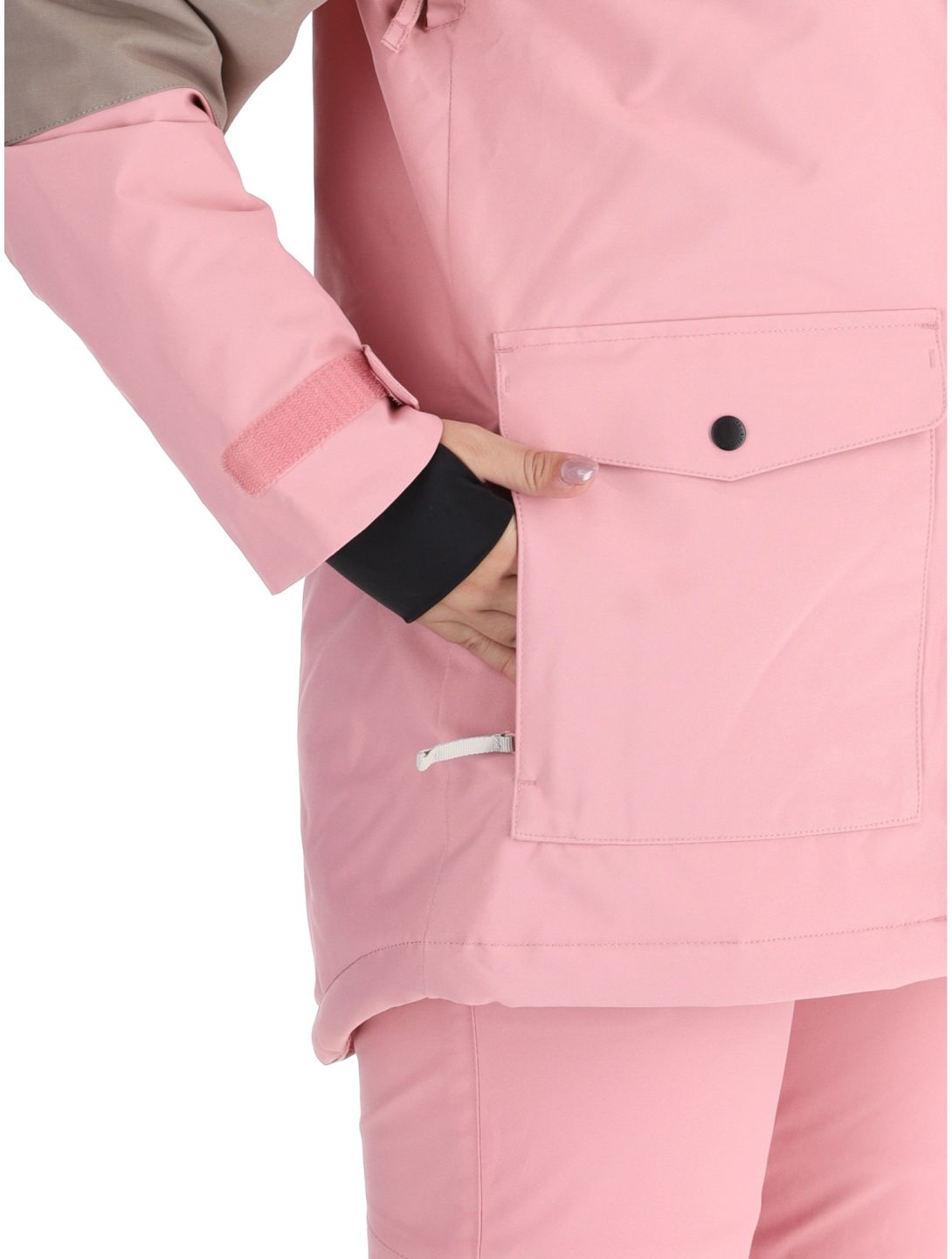 O'Neill, Utility Hybrid chaqueta de esquí mujeres Genuine Pink Colour Block blanco, marrón, rosa 