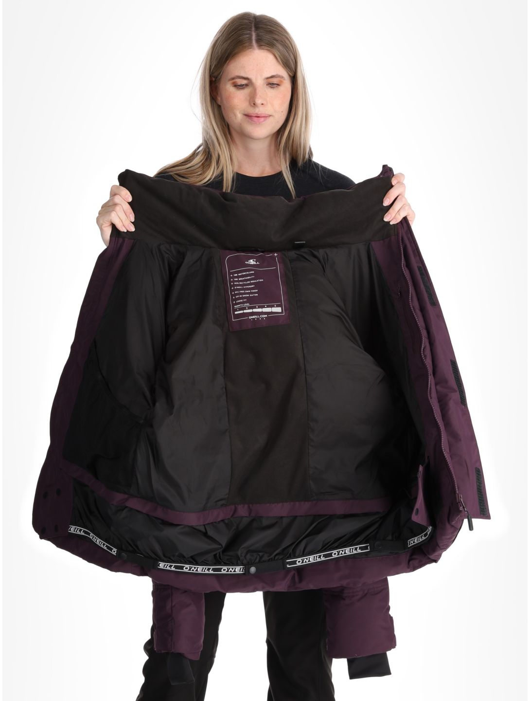 O'Neill, Z.E.N. Hybdrid chaqueta de esquí mujeres Aubergine púrpura 