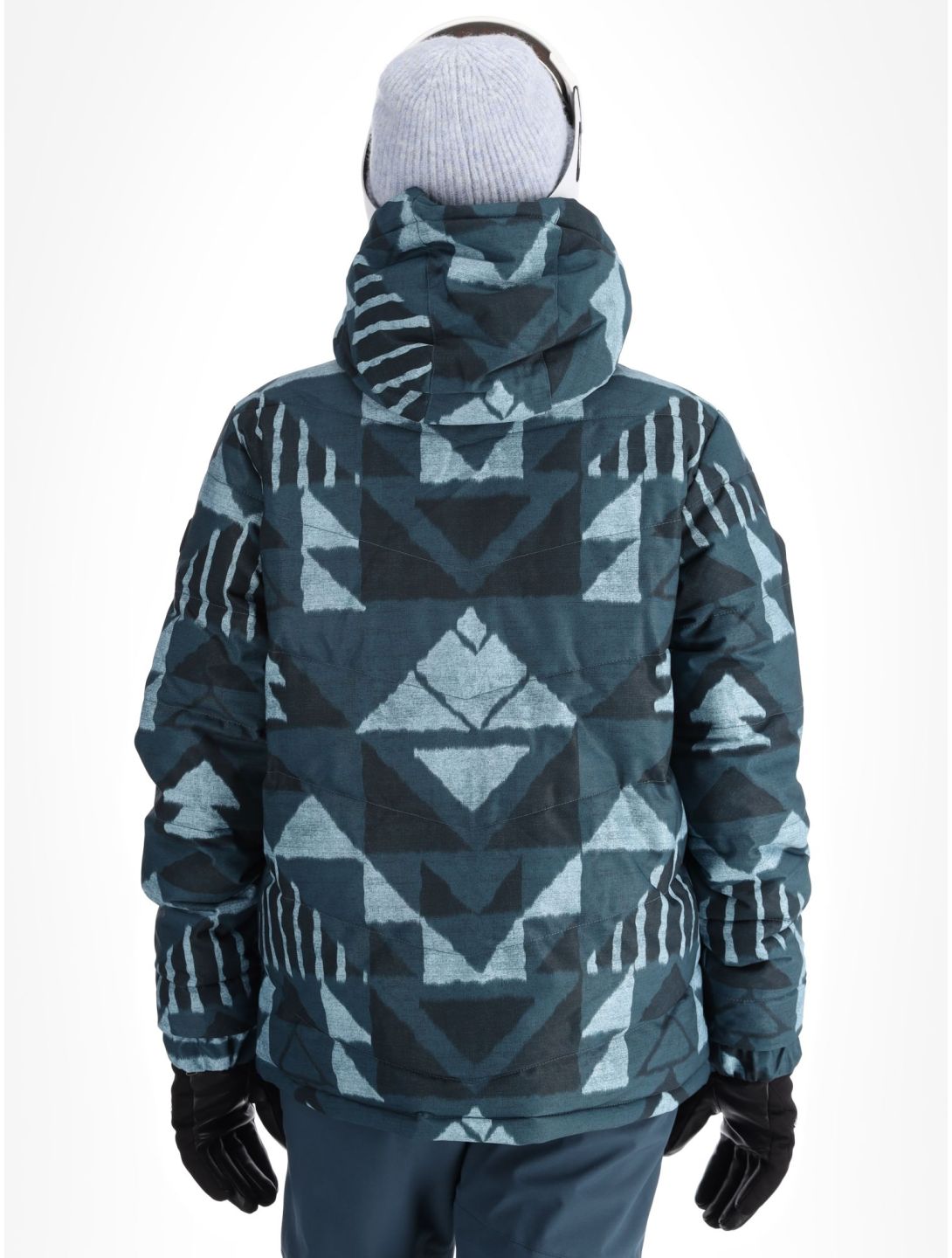 O'Neill, Z.E.N. Puffer Hybrid chaqueta de esquí mujeres Blue Triangle Ikat azul 