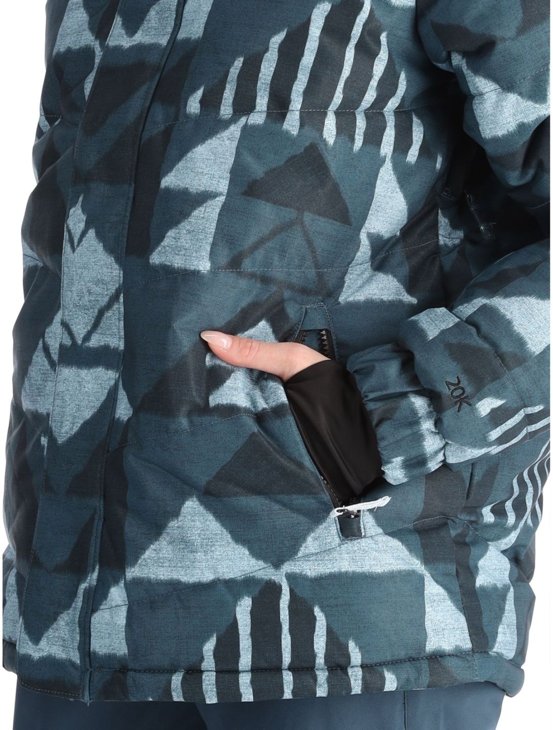 O'Neill, Z.E.N. Puffer Hybrid chaqueta de esquí mujeres Blue Triangle Ikat azul 