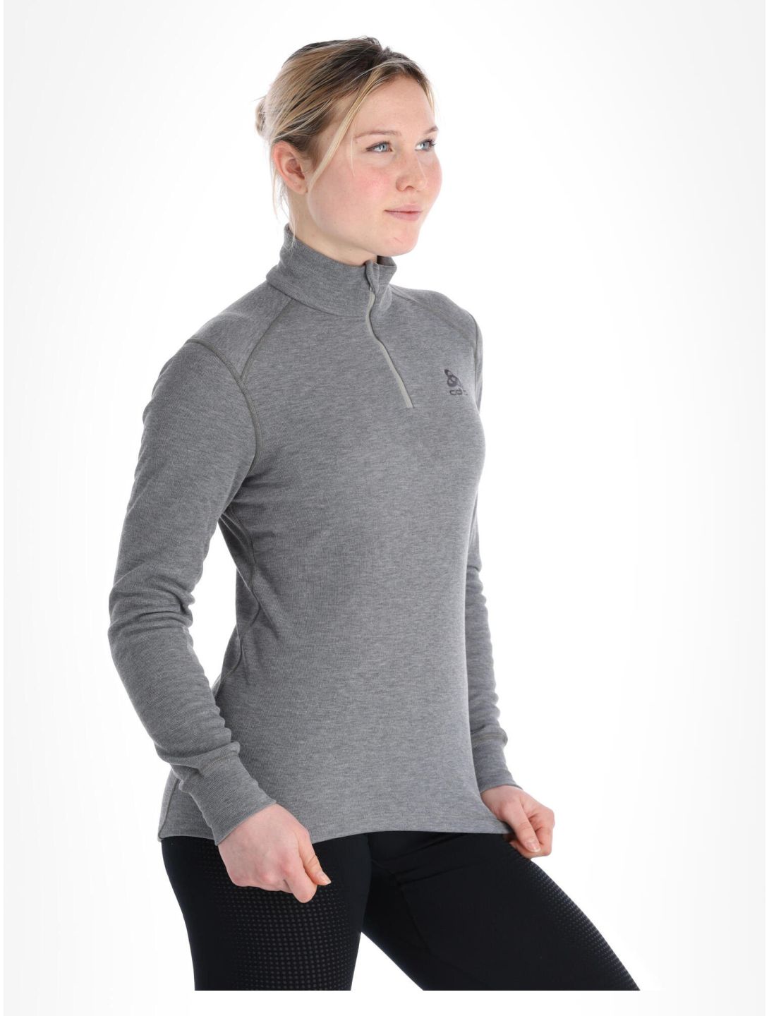 Odlo, Active Warm Eco jersey mujeres Odlo Steel Grey Melange gris 