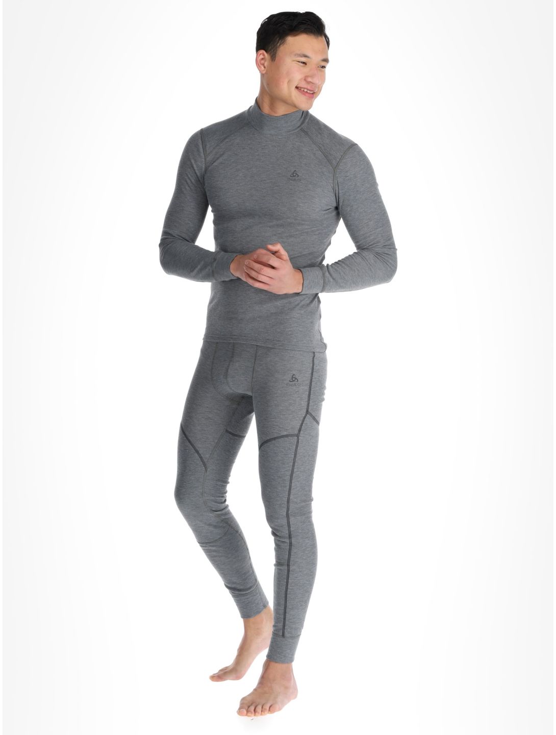 Odlo, Active Warm Eco camisa termoactiva hombres Odlo Steel Grey Melange gris 