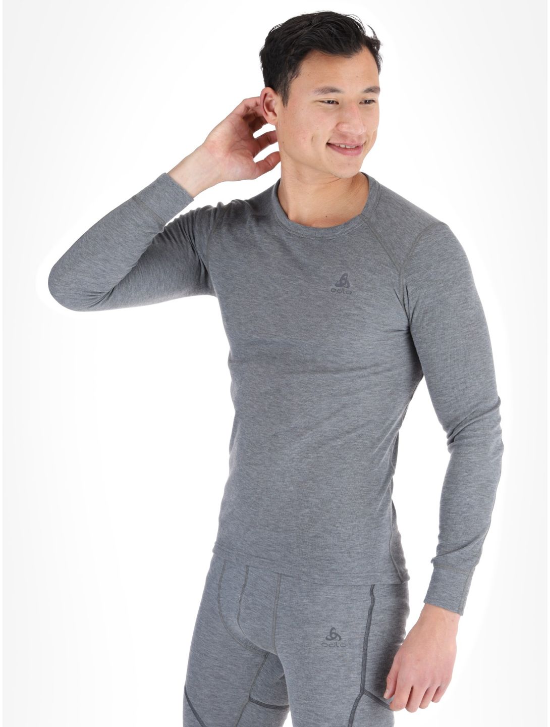 Odlo, Active Warm Eco camisa termoactiva hombres Odlo Steel Grey Melange gris 