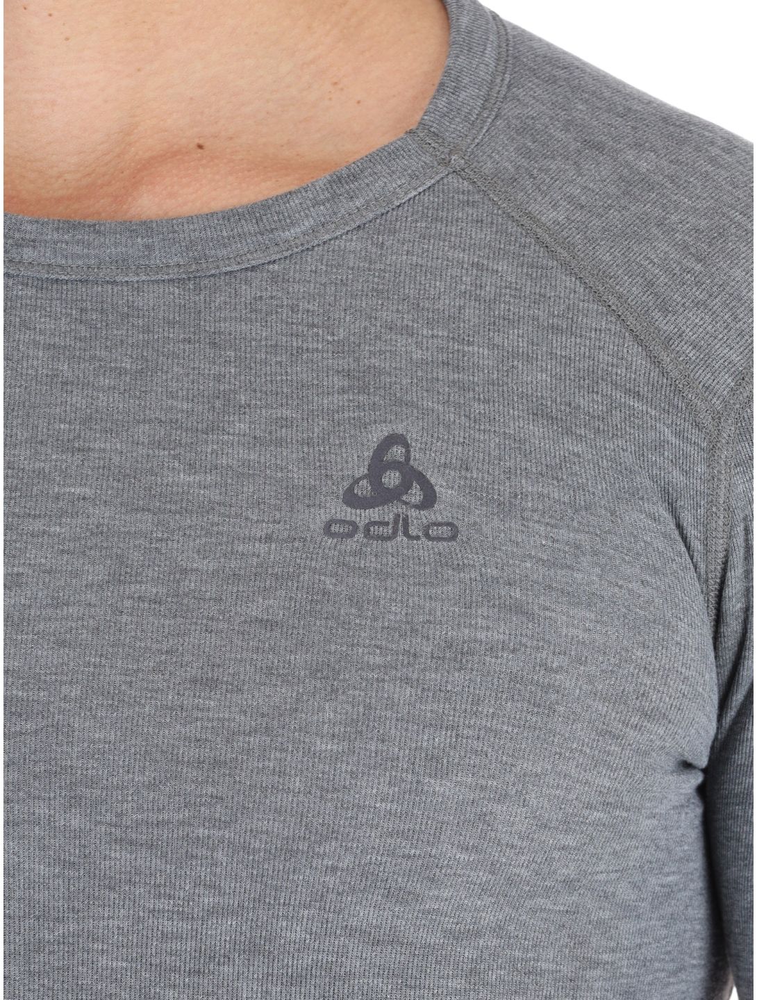 Odlo, Active Warm Eco camisa termoactiva hombres Odlo Steel Grey Melange gris 