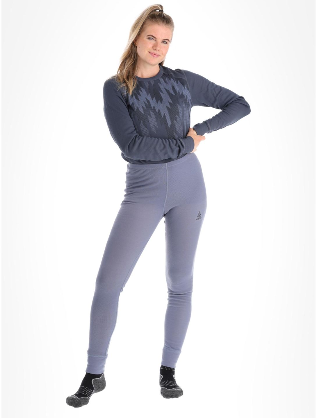 Odlo, Active Warm Eco pantalón termoactivo mujeres Folkstone Gray gris 