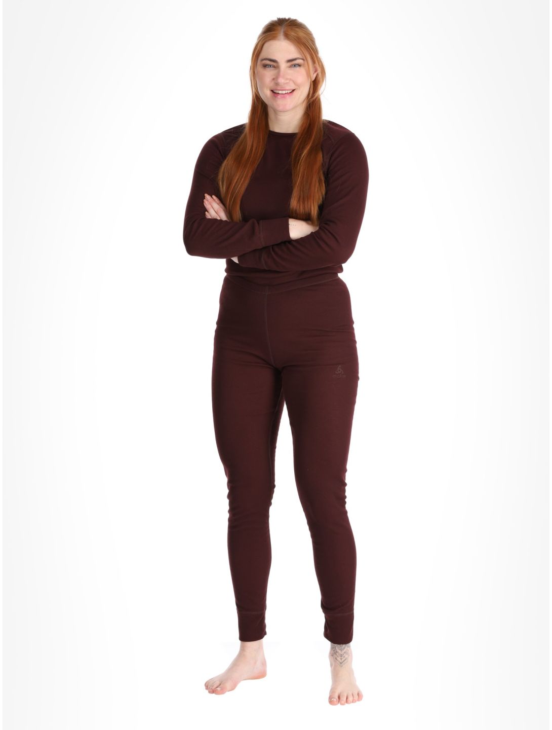 Odlo, Active Warm Eco pantalón termoactivo mujeres Fudge púrpura 