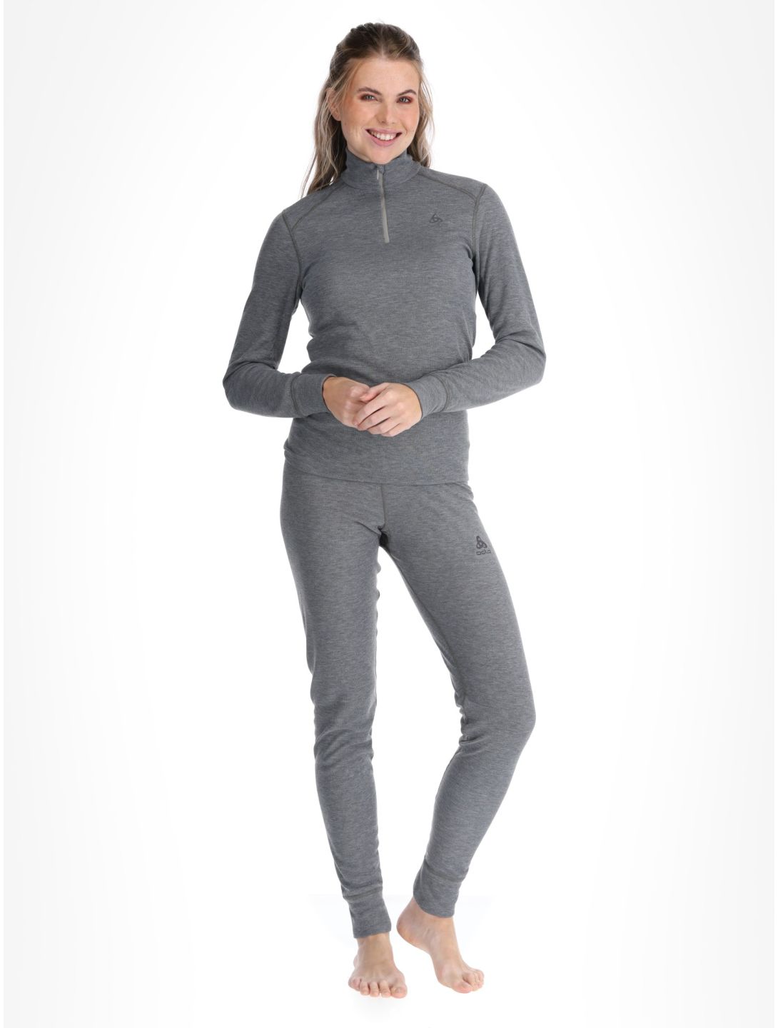 Odlo, Active Warm Eco jersey mujeres Odlo Steel Grey Melange gris 