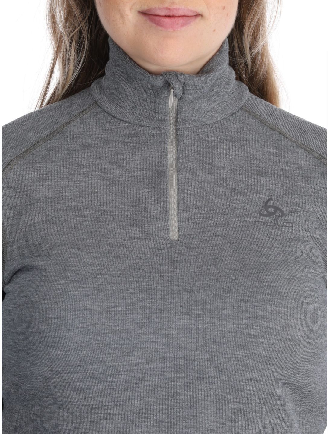 Odlo, Active Warm Eco jersey mujeres Odlo Steel Grey Melange gris 