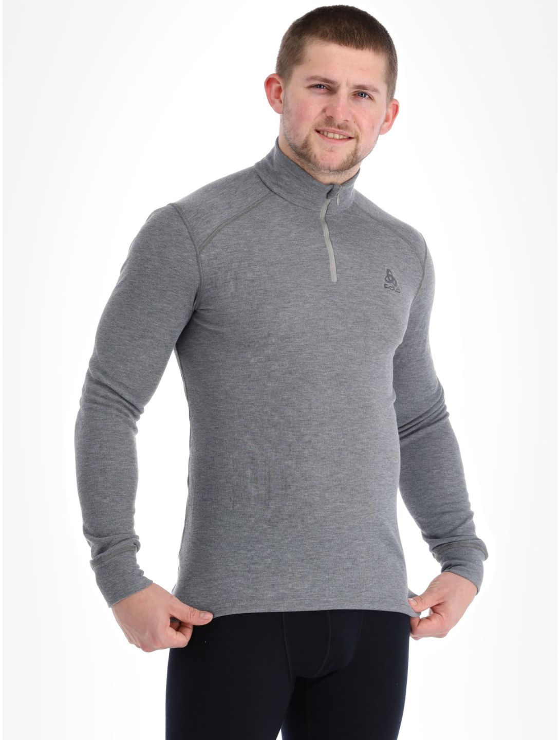 Odlo, Active Warm Eco jersey hombres Odlo Steel Grey Melange gris 