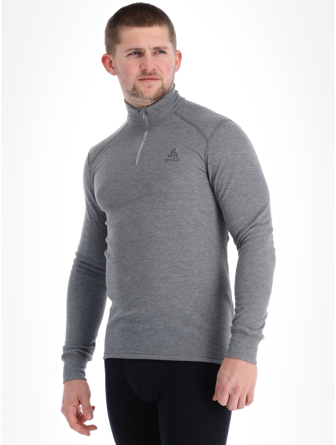 Odlo, Active Warm Eco jersey hombres Odlo Steel Grey Melange gris 