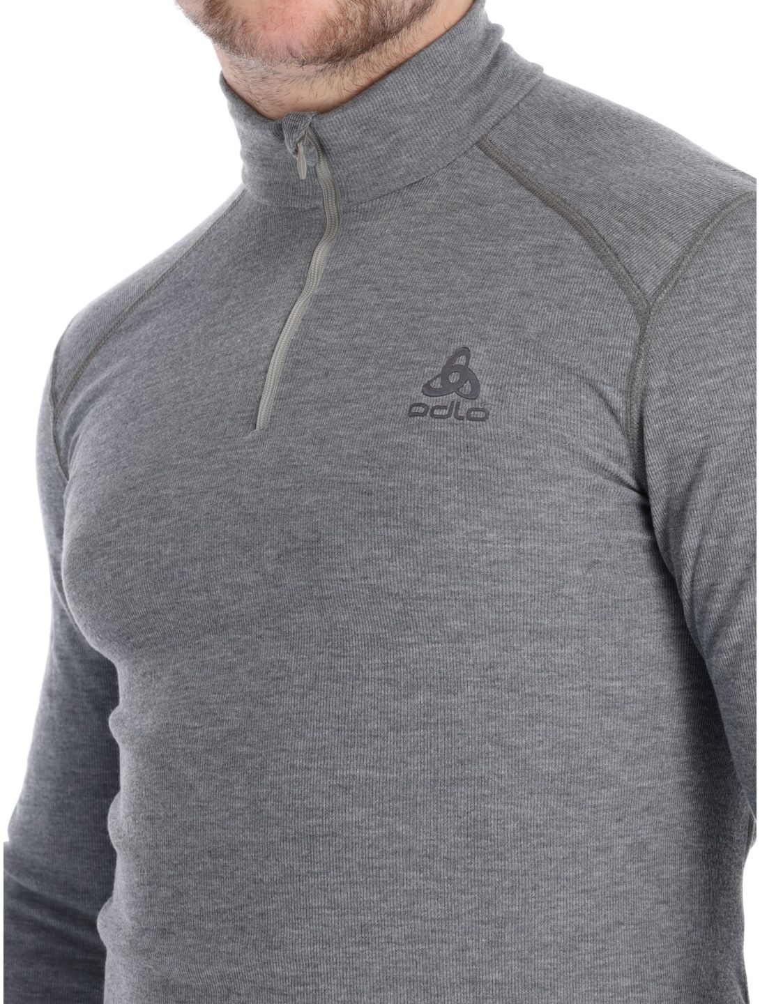 Odlo, Active Warm Eco jersey hombres Odlo Steel Grey Melange gris 