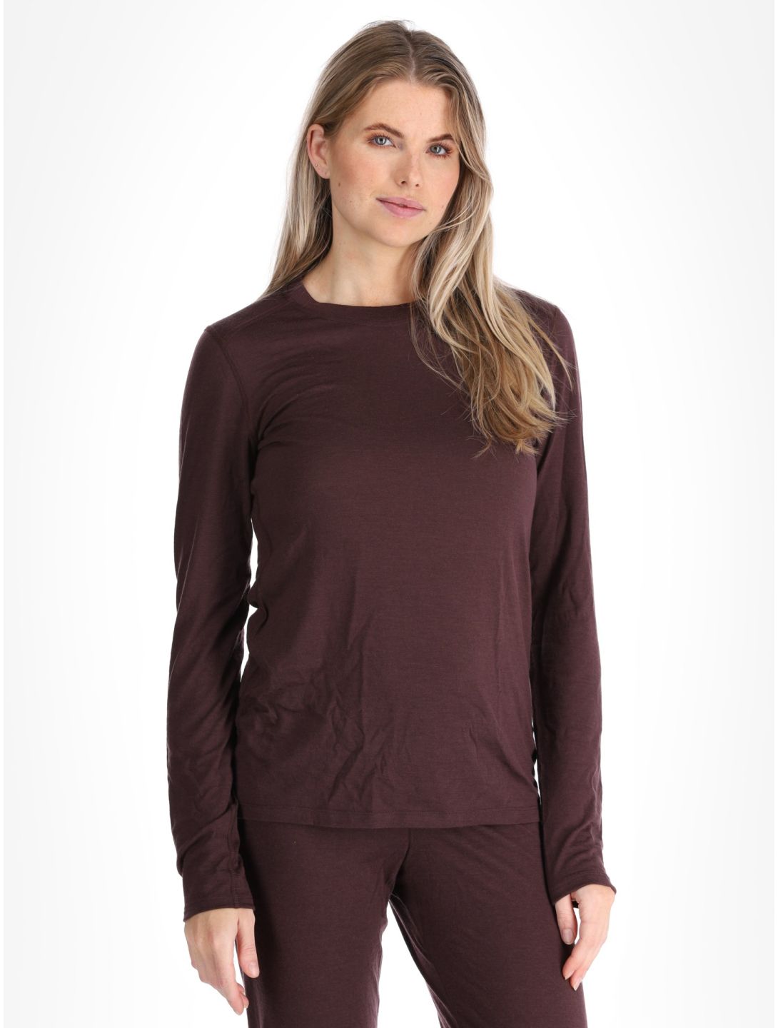 Odlo, Merino 160 camisa termoactiva mujeres Fudge púrpura 