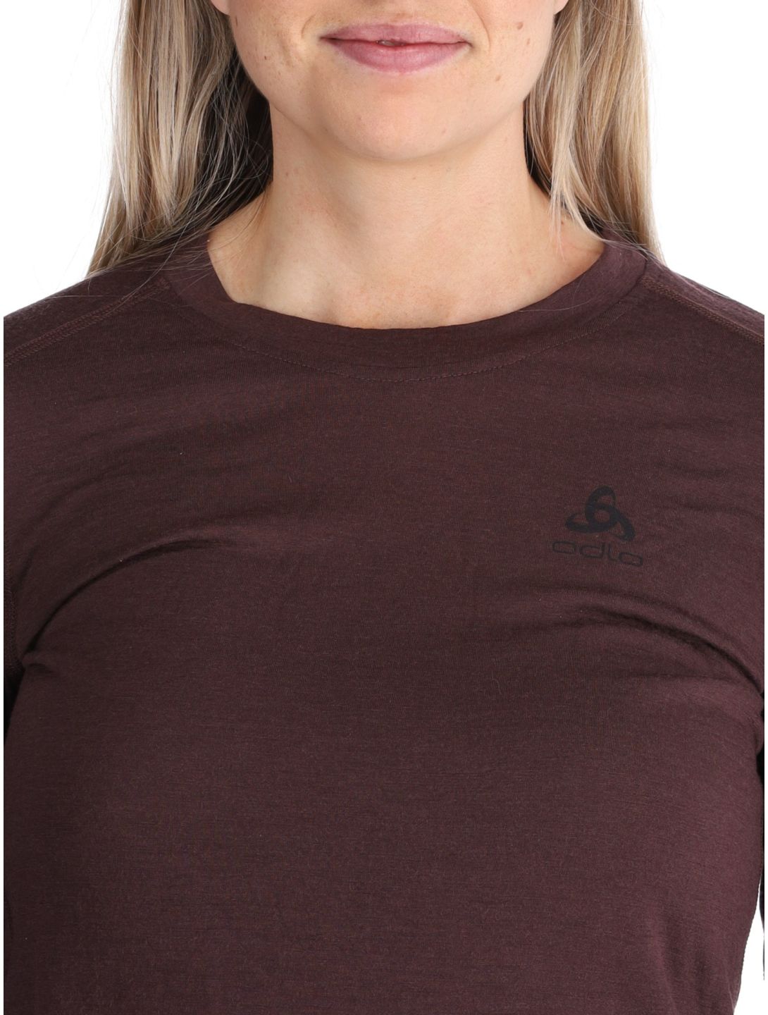 Odlo, Merino 160 camisa termoactiva mujeres Fudge púrpura 