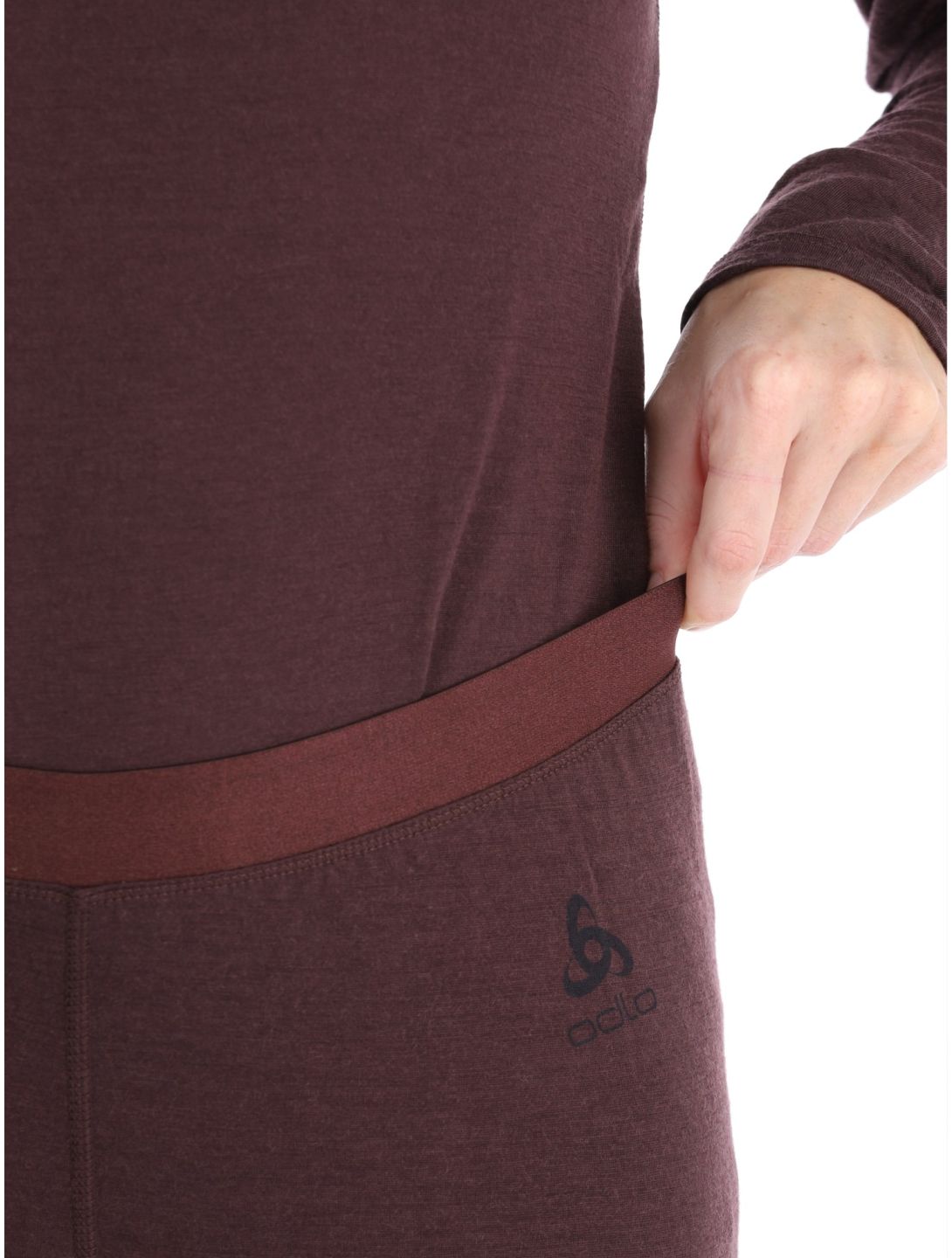 Odlo, Merino 160 pantalón termoactivo mujeres Fudge púrpura 