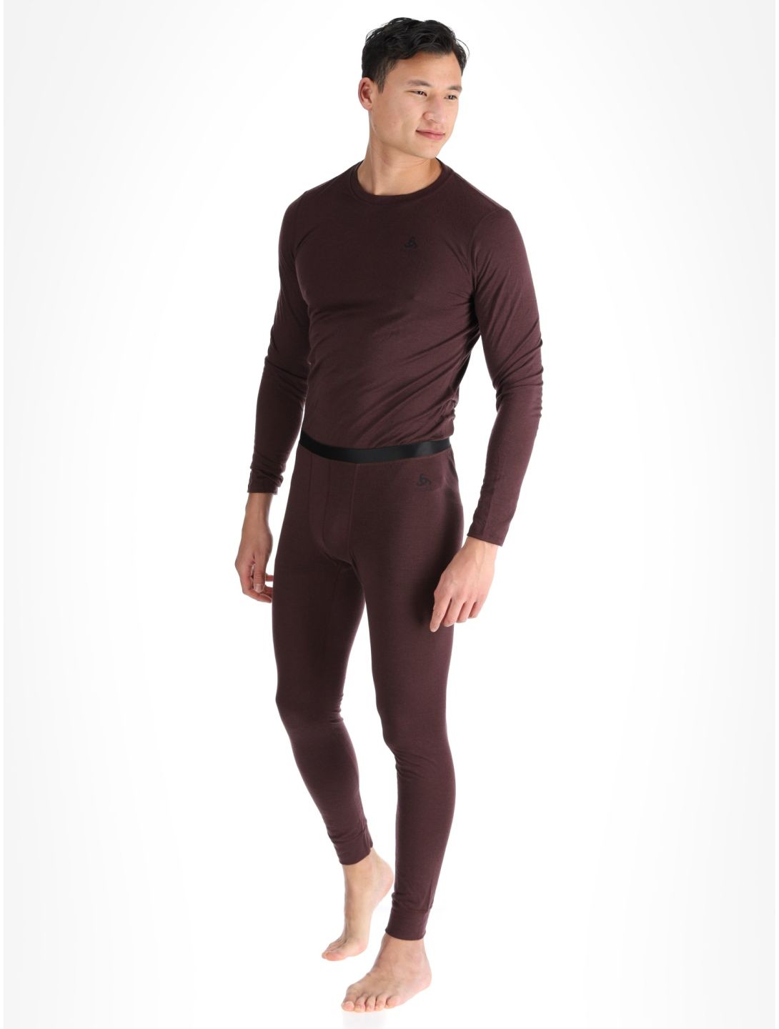 Odlo, Merino 160 pantalón termoactivo hombres Fudge púrpura 