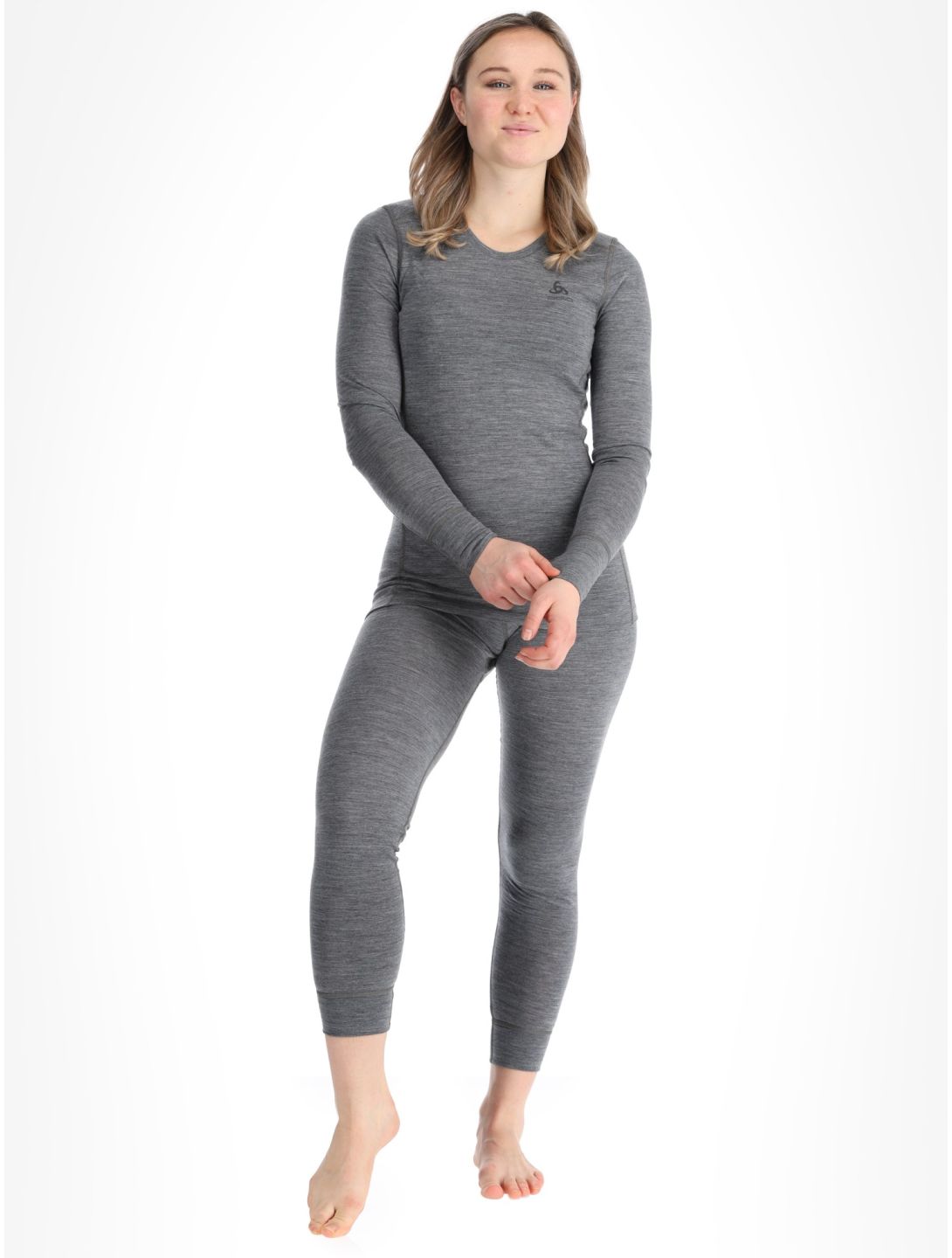 Odlo, Merino 200 camisa termoactiva mujeres Odlo Steel Grey Melange gris 