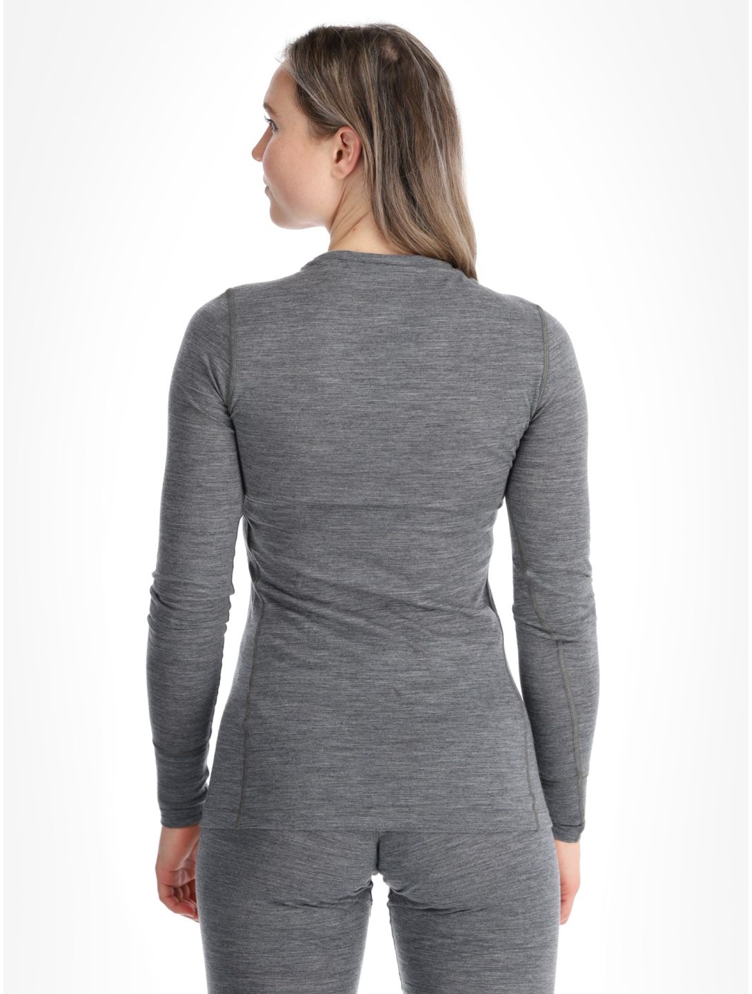 Odlo, Merino 200 camisa termoactiva mujeres Odlo Steel Grey Melange gris 