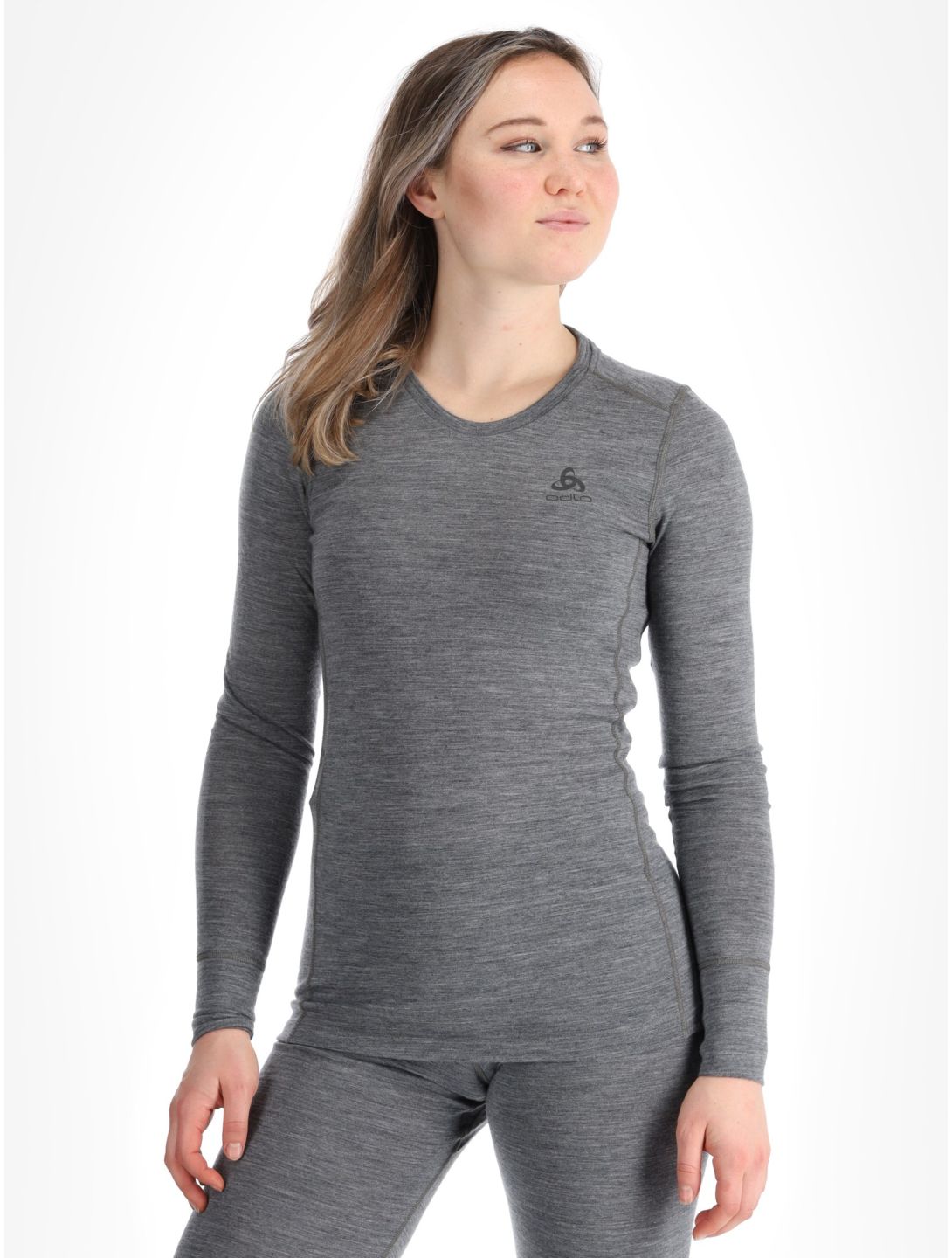 Odlo, Merino 200 camisa termoactiva mujeres Odlo Steel Grey Melange gris 