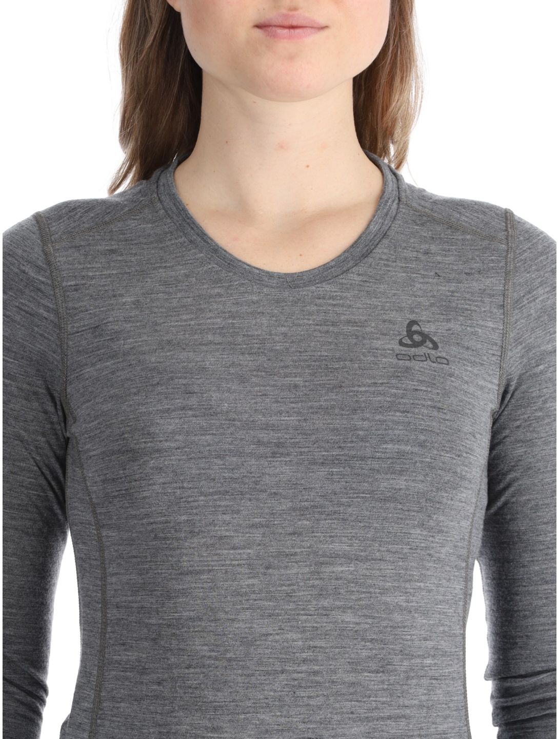 Odlo, Merino 200 camisa termoactiva mujeres Odlo Steel Grey Melange gris 