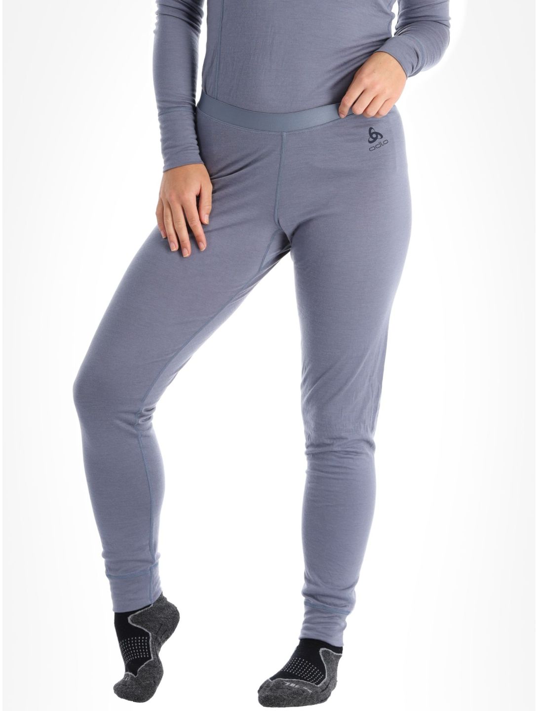 Odlo, Merino 200 pantalón termoactivo mujeres Folkstone Gray gris 