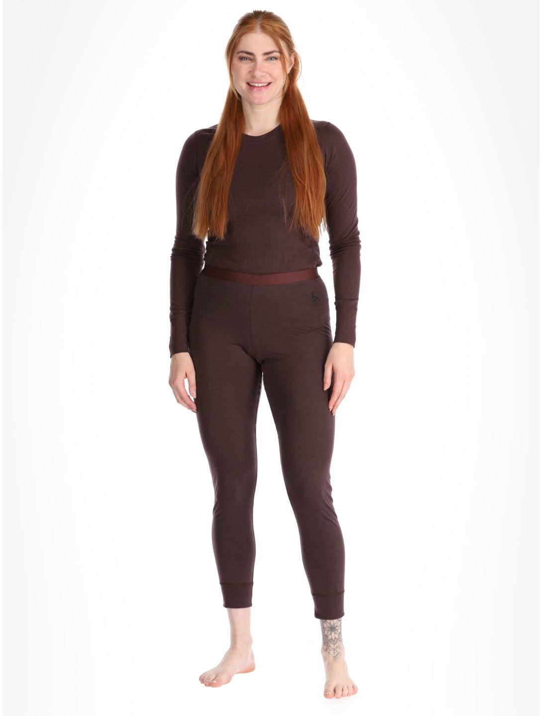 Odlo, Merino 200 pantalón termoactivo mujeres Fudge púrpura 