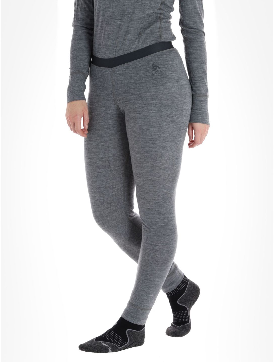 Odlo, Merino 200 pantalón termoactivo mujeres Odlo Steel Grey Melange gris 