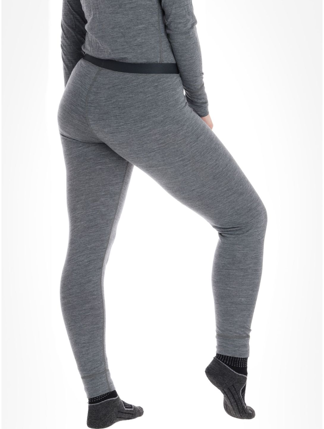 Odlo, Merino 200 pantalón termoactivo mujeres Odlo Steel Grey Melange gris 