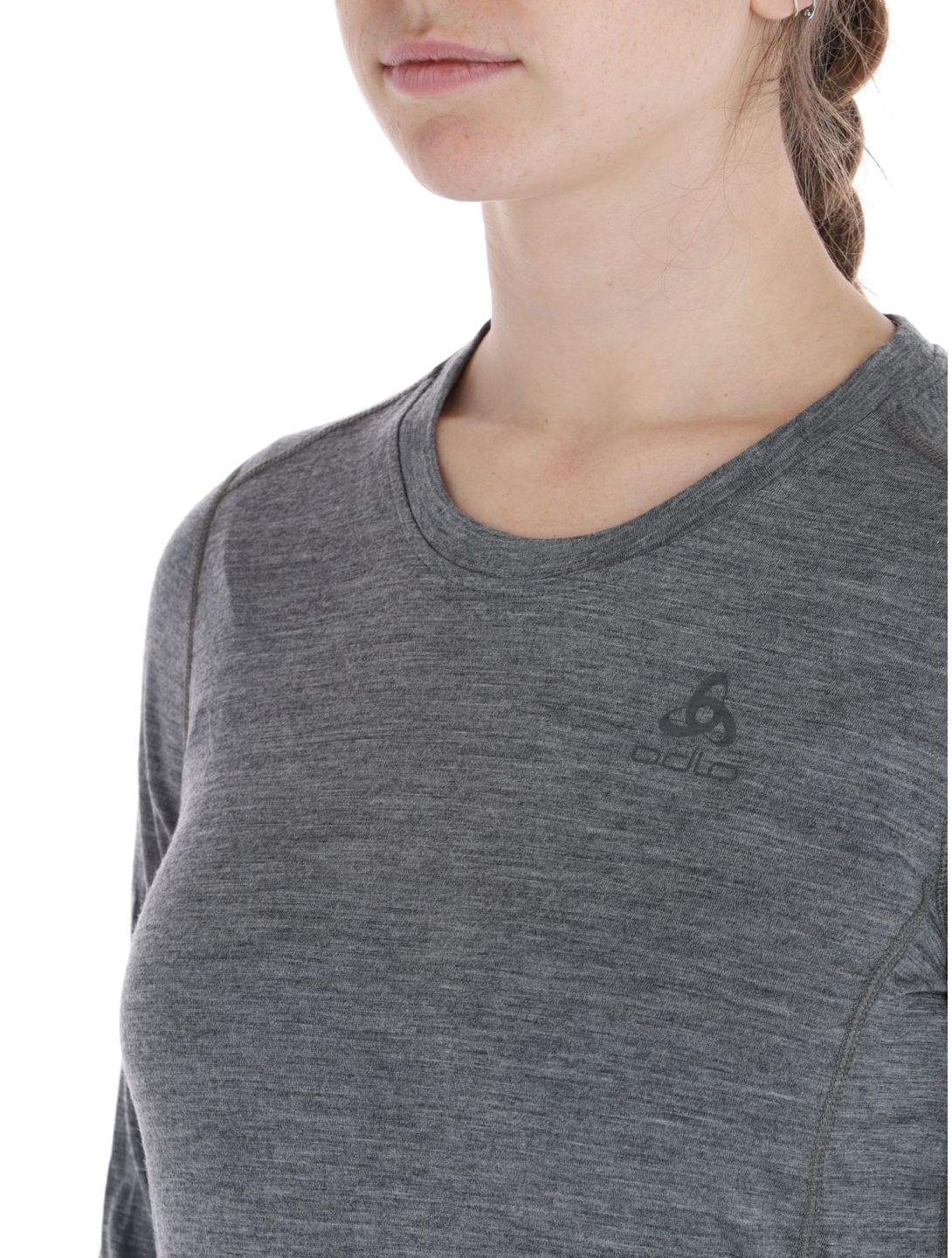 Odlo, Merino 200 camisa termoactiva mujeres Odlo Steel Grey Melange gris 